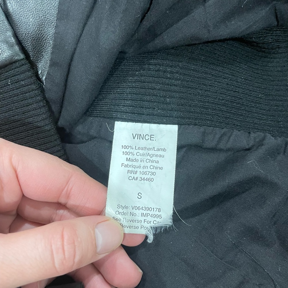 Vince leather jacket size small - Picture 5 of 5